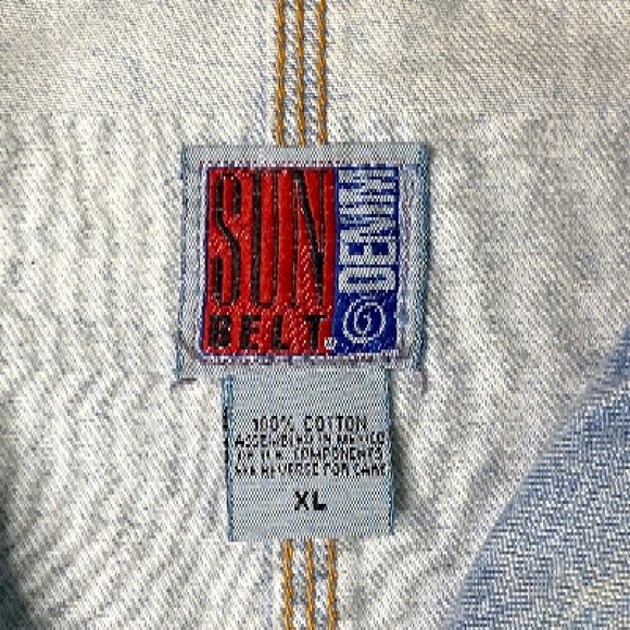 Vintage 90s Sunbelt Denim Jean Chore Jacket - Picture 2 of 7